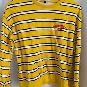 H&M Yellow Striped Sweatshirt ‘Original 1992’